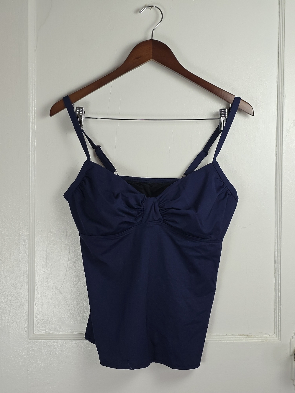Land's End Classic Navy Blue Underwire Tankini Swim Top 10